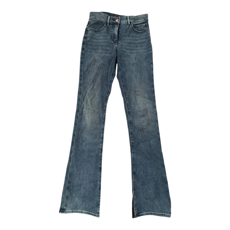 Bootcut jeans with embroidery at the hemsJeans Straight By Gap In Blue Denim, Size: 12