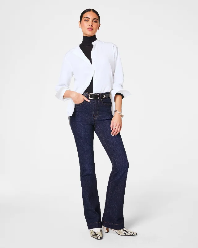 Stretch denim jeans with a low rise and fitted legs for a modern lookSPANXsculpt™ ReDefine Flare Jeans, Dark Indigo