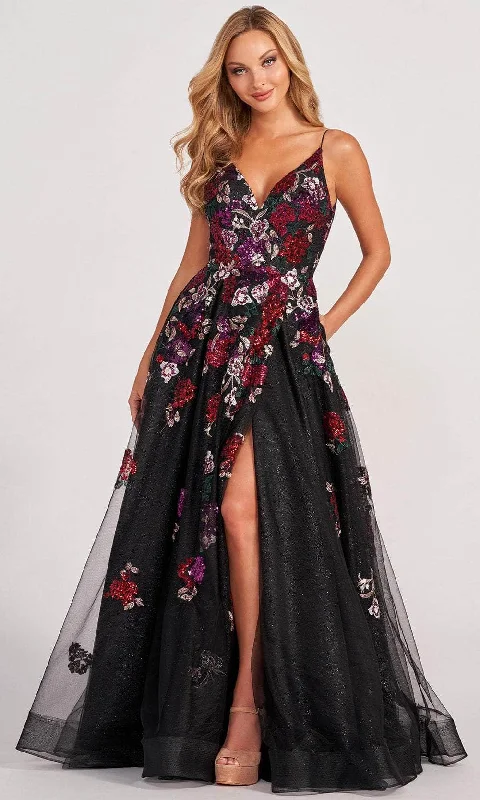 Synthetic dresses for budget-friendly optionsColette for Mon Cheri CL2069 - Glittery Embroidered Plus Size Prom Dress