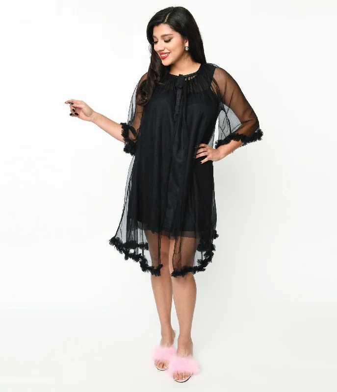 Layering dresses for versatile stylingBlack Pillow Talk Nightgown Set