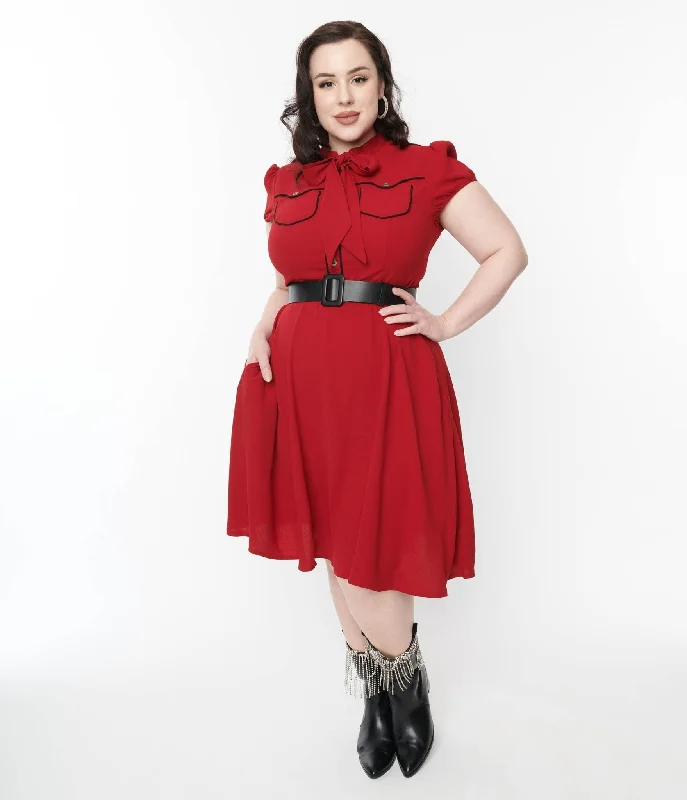 Denim dresses for womenHell Bunny Red Millie Fit & Flare Dress