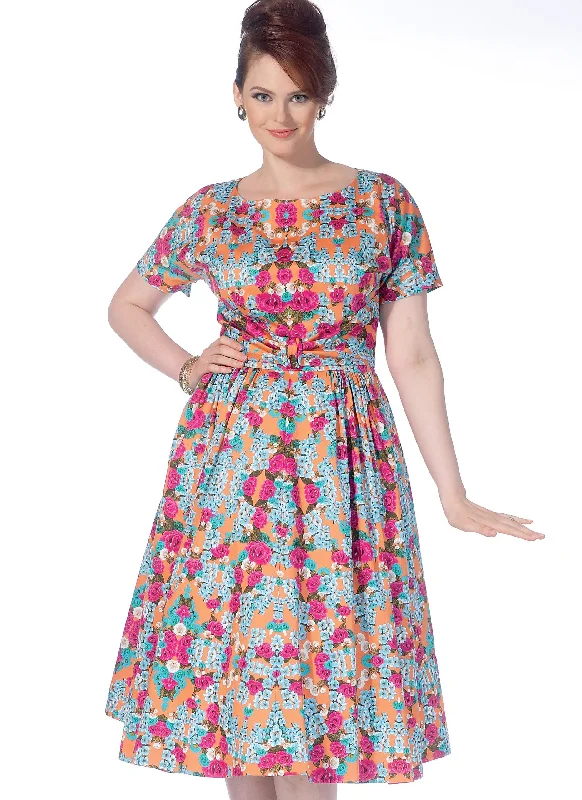 Solid color dresses for womenMcCalls Vintage Dresses M7086