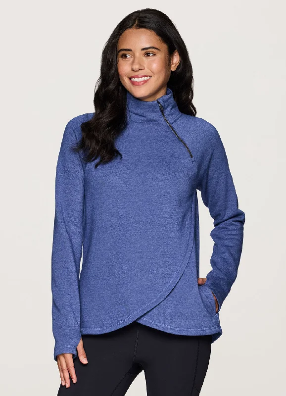 Spring women's topsPrime Ready To Roll Fleece Zip Mock Neck Pullover