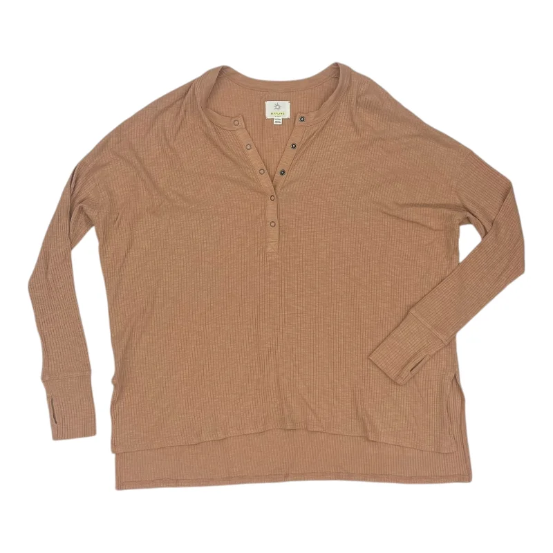 Embellished women's topsTop Ls By Aerie In Tan, Size:Xs