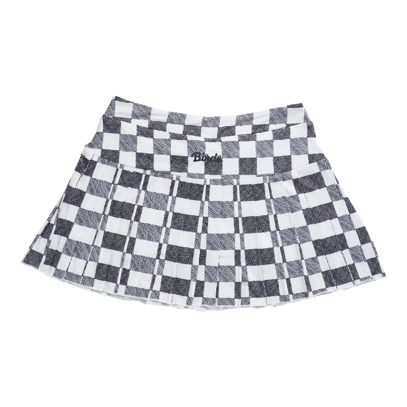 Zip-up women's topsBirds Gingham Skort