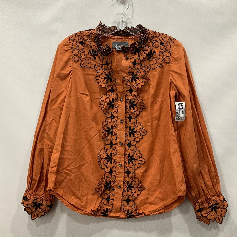 Lace-up women's topsTop Long Sleeve By Anthropologie  Size: 2