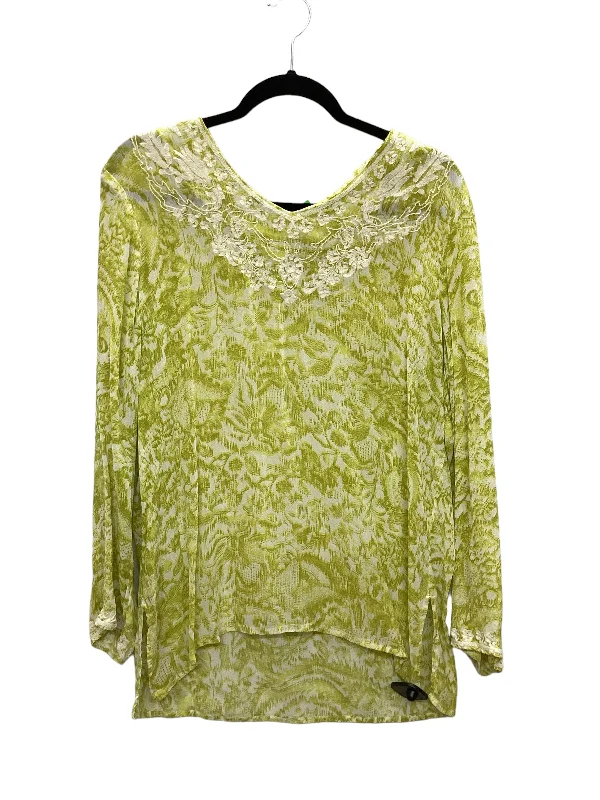 Abstract print women's topsTop Long Sleeve By Chicos  Size: 3