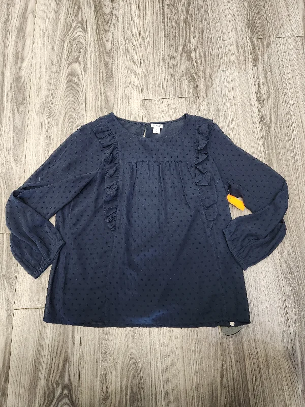 Navy blue women's topsTop Long Sleeve By J. Crew  Size: 8